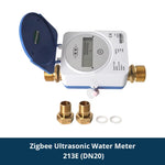 Tuya Smart Zigbe Ultrasonic Water Meter DN15 DN20 DN25 LCD Digital Display Water Flow Consumption Measurement IP68 Protection