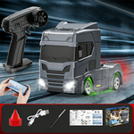 YF 3605 RTR 1/64 2.4G 4WD Mini Drift RC Car Truck Tractor Support App Remote Controlled LED Light Two Speed Full Proportional Engineering Vehicle Desktop Toys Model Collection Gift For Boys