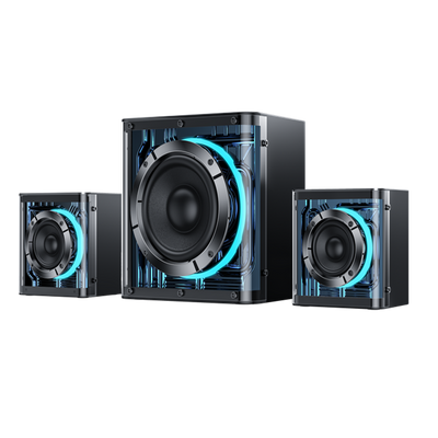 Yesido YSW41 Powerful Bluetooth Speaker 2.1 Channel Surround Subwoofer Hi-Fi Acoustic Titanium Diaphragm RGB Lighting TF Card AUX USB Playback Home Theater Gaming Speaker