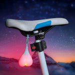 4 Colour Bike Balls TailLight Silicone Waterproof 3 LED Modes Warning Cute Heart Design Bike Light for Night Cycling