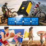 LinkMejor Multi-function 2 In 1 Car Jump Starter Air Pump Portable Air Compressor Auto Tire Inflator Emergency Power Supply with LED Emergency Light
