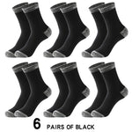 6 Pair Autumn Winter Men Socks Cotton Leisure Business Long Socks Walking Running Hiking Warm Socks For Male Plus Size 42-48