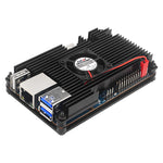 Orange Pi 5 Aluminum Alloy Case with Cooling Fan Active Passive Cooling Radiator with Heatsink Heat Dissipation Metal Enclouse for Orange Pi 5/5B/5 Plus