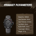 LinkMejor Men Casual Sport Watch Calendar Quartz Wrist Watch Waterproof Shock Resistant Men Watches Leather Strap