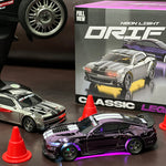 M4 M5 1/43 2.4G 4WD Drift RC Car Mini Race LED Light Radio Control High-Speed Motor On-Road Racing Proportional Control Vehicle Model Boys Gifts Outdoor Toys