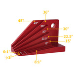 Multi-Angle Bevel Gauge Block Universal Miter Angle Finder with 15°-45° Miter Angles Woodworking Measuring Tool for Router and Carpentry Projects