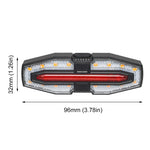 LinkMejor Bike Taillight 5 Light Modes USB-C Rechargeable Waterproof Wear-resistant Bicycle Rear Light with Remote Control for Night Cycling