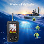 Wireless Sonar Fish Finder Portable 100m Range 2-120ft Depth LCD Display 125KHz Frequency Ice Fishing Accessories