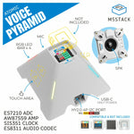 M5Stack Voice Pyramid Smart Speaker Base without M5Atom STM32G030F6P6 ES8311 ES7210 AW87559 Dual Touch Slider RGB LED HY2.0-4P Expansion Base For Atom AtomS3 AtomS3R