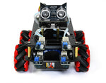 4WD Smart Robot Car Kit HU-011A DIY Mecanum Wheel Programmable Chassis Infrared Tracking Ultrasonic Avoidance Bluetooth Remote Control Coding