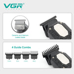 LinkMejor V-900B Professional Electric Hair Clipper 4-Level Cutting Guide High Precision Long Battery USB Rechargeable Trimmer with LED Display for Home Salon