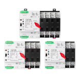 LinkMejor Tuya WIFI Smart ATS 2P/3P/4P 230VAC Dual Power Automatic Transfer Switch Uninterrupted Remote Automatic Control Power Switcher