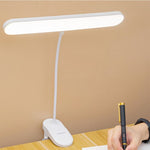 LinkMejor Clip-On Desk Lamp 4000mAh Battery Rechargeable 3 Color Temperatures Dimmable Flexible Gooseneck USB Powered