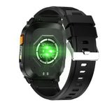 QX18 2.01-inch HD Screen GPS Compass 630mAh Battery LED Flashlight Voice Assistant bluetooth Call Heart Rate Blood Oxygen Monitor Sleep Monitoring Breathing Exercise Multi-sport Modes IP68 Waterproof Smart Watch