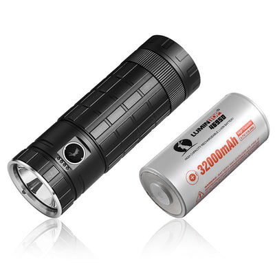 Lumintop DF2 SFT40 LED 1600LM 800M Thrower Powerbank Flashlight with 32000mAh 46950 Battery Dual USB-C Output Port, Type C Rechargeable Powerful LED Torch Outdoor Long Range Search Light
