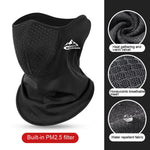 Golovejoy Winter Breathable Windproof Anti-smog Cycling Mask Warm Ear Protection Neck Cover for Outdoor Sports Skiing