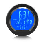 Car Solar Car Clock Temperature Gauge LED Digital Display Night Light Intelligent Car Thermometer Clocks Dashboard Thermometer Electronic Watch Time