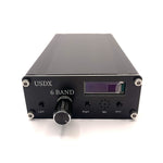 LinkMejor uSDX 6 Bands SDR Transceivers 80m 40m 20 17m 15m 10m QRP SSB/CW HF Transceivers 5W Aluminium Cover 0.9 Inch OLED Display