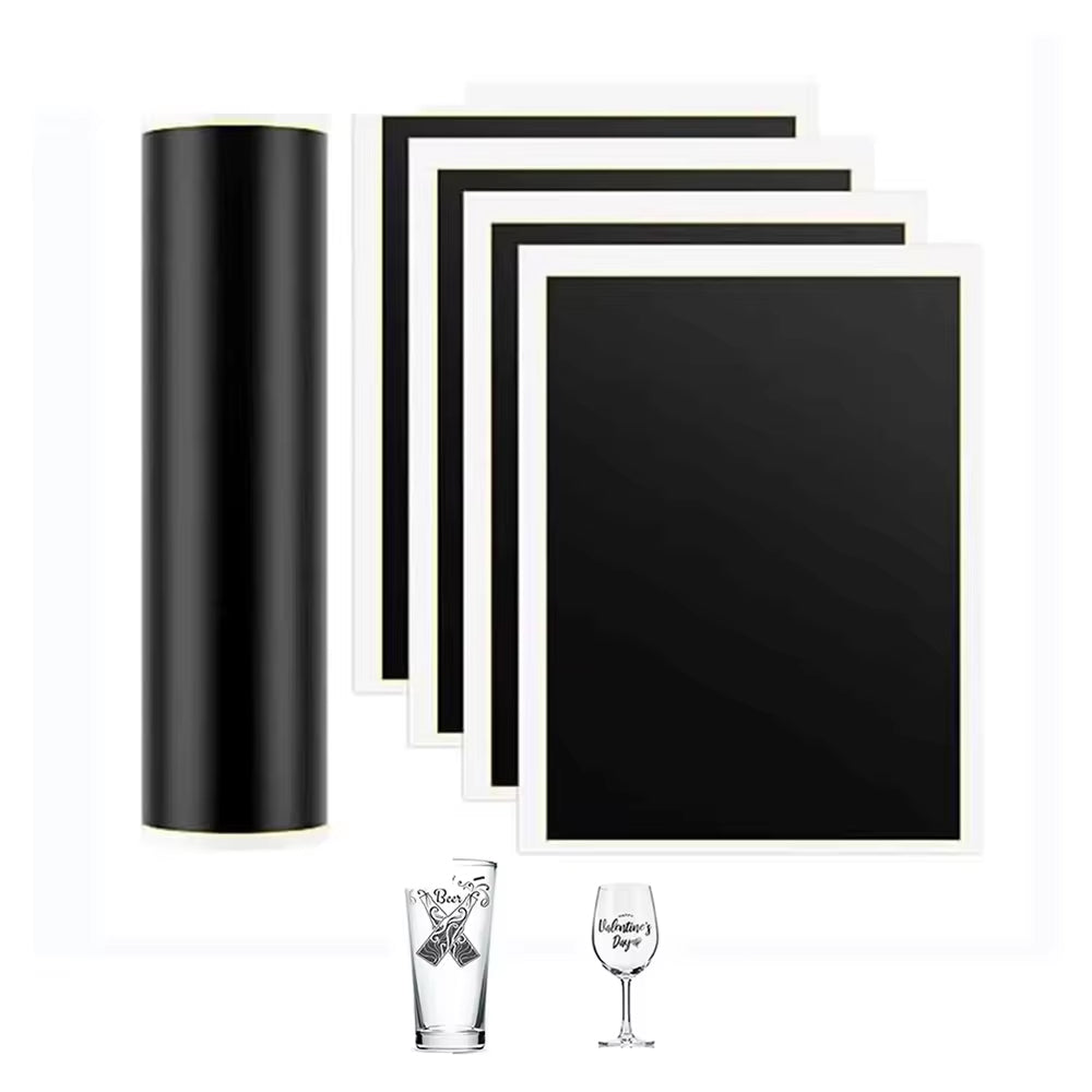 Black Laser Engraving Marking Paper 36x24cm High Visibility Easy Application for Metal Glass Ceramics Stone Crafting Customization