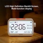Atuman MT2 3in1 Multifunctional Hygrometer Alarm Clock Timer -9.9°C~60°C LCD Display Temperature Humidity Monitor Accurate Environmental Monitoring