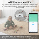 Tuya WiFi/Zigbe Smart Temperature Humidity Sensor APP Remote Monitoring Alert Probe Smart Scene Automation Works with Alexa Google Home
