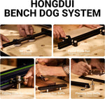 LinkMejor Hooked On Wood HD30 Bench Dog Set 20mm Woodworking MFT System Bench Dog Hole Clamps for MFT Tables DIY Projects