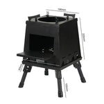 Xmund Portable Outdoor Camping Wood Stove Mini Folding Firewood Stove Detachable Wood Burner For Camping Picnic Backyard BBQ Supplies