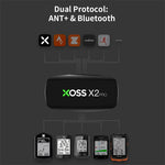LinkMejor X2 Pro Heart Rate Sensor Independent Record Data Chest Strap HRM Monitor Bluetooth ANT+ Health Fitness Smart Sensor for Cycling Swimming Running