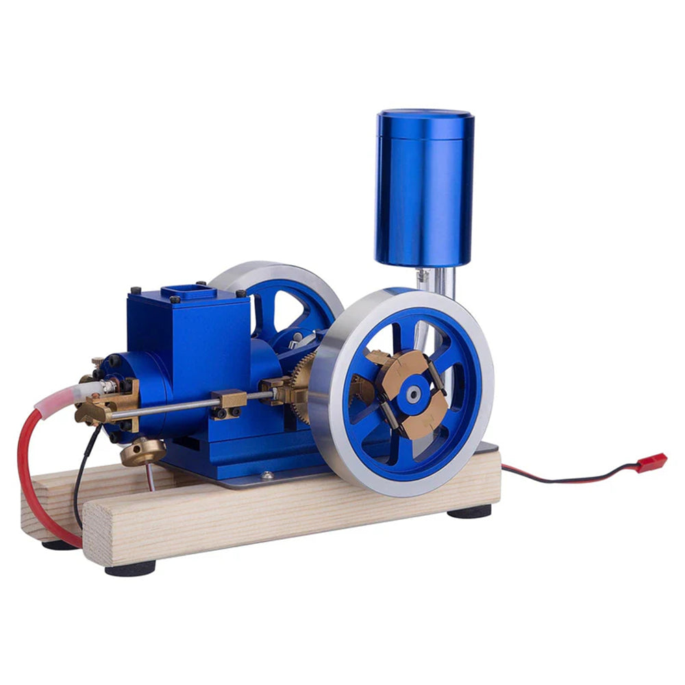 LinkMejor Mini Four Stroke Gasoline Engine Internal Combustion Engine Model with Wooden Base Physics Experiment Science Discovery Production Invention Gift Collection Toys