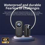 M11 Action Camera 4K WiFi HD Recorder 1/3 inch Sensor Thumb Camera with 1.47Inch Display Magnetic Design Wide Angle Lens