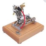 LinkMejor H09 Mini Hoglet CNC Single Cylinder 4-Stroke Gasoline Engine with Kick Starter for Motorcycles