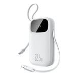 Baseus PPQD3-1022D 22.5W 73Wh 20000mAh Power Bank with Dual Integrated Cables LED Digital Display External Battery Power Supply with 2 Inputs & 4 Outputs Fast Charging for iPhone 16 16 Pro 15 14 13 Pro Max for Huawei Pura X for Xiaomi 15pro