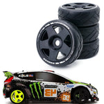 4PCS 1/8 Rally Drift On-Road Tires Wheels 17mm Hex for ARRMA INFRACTION LIMITLESS FELONY F1 ZD RC Car Vehicles Model Parts