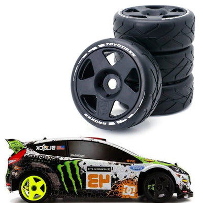 4PCS 1/8 Rally Drift On-Road Tires Wheels 17mm Hex for ARRMA INFRACTION LIMITLESS FELONY F1 ZD RC Car Vehicles Model Parts