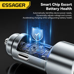 LinkMejor ES-CC16 89W 2-Port USB PD Car Charger Adapter USB-A+USB-C PD QC3.0 Support FCP SCP VOOC Fast Charging for iPhone 15 14 13 Pro for Huawei Nova Flip for Samsung Galaxy Z Flip6