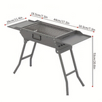 Xmund Portable Folding BBQ Grill Set, Thickened Zinc Alloy for Outdoor Cooking & Camping