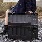 Xmund Large Capacity Foldable Camping Storage Box, Car Trunk Organizer Box with Open-Top Design, Waterproof & Stackable for SUV, Truck, Outdoor Camping, Home