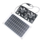 10W 12V Solar Panel with 2X 120MM Exhaust Fan 2500RPM 87CFM Double Ball Bearing for Greenhouse Shed Chicken Coop Pet House Ventilation Cooling Kit