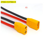 LinkMejor XT30U XT60H XT90H Drone Connectors with Gold-Plated Copper Contact and Soft Silicon Cable for Stable Current Flow Eco-friendly Flame-Retardant Material for Drones Hobby Toys Battery Connections