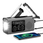 Multifunctional Emergency Radio Solar Hand Crank NOAA Weather Alert AM FM WB Radio Power Bank Flashlight for Outdoor Emergency Survival