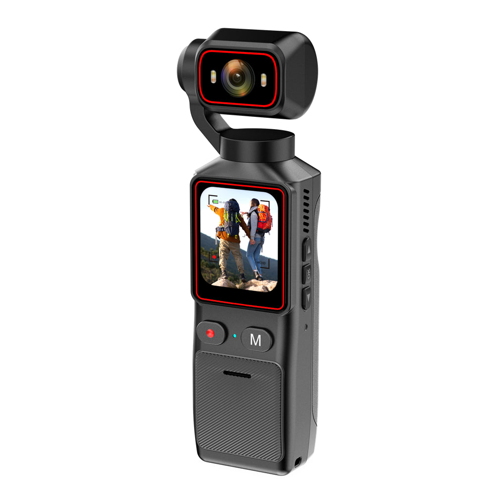 L19 4K Touch Screen Action Camera WiFi 1.69 Inch IPS 180 Degree Rotatable EIS Handheld Video Recorder Outdoor Sports Camera