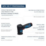 LinkMejor 12V-77 Professional Polisher 12V Brushless Motor 77mm Backing Pad