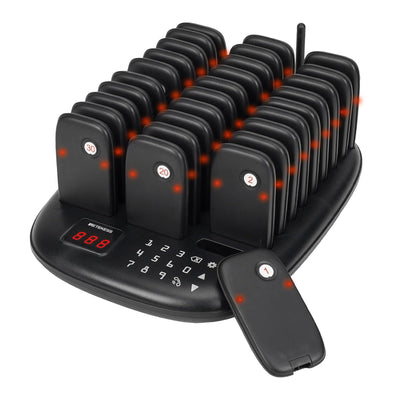 10/16/30PCS Retekess TD175 TD175S TD175P Restaurant Pager System 1000m Range 30 Pagers Set Vibration Flashing Beep Wireless Paging System