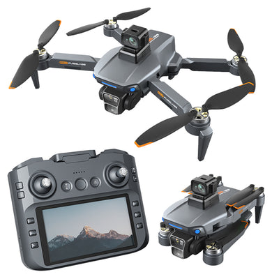 LinkMejor B8S GPS 5G WiFi FPV with 5.9inch LCD Screen Controller 720P HD Dual Camera Servo Gimbal 360° Obstacle Avoidance Brushless Foldable RC Drone Quadcopter RTF