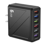 LYK-885 15W 3.1A 6-Port USB Charger 6USB-A Fast Charging Wall Charger Adapter EU Plug US Plug for iPhone 16 15 14 13 12 for Huawei Mate XT for Xiaomi 15pro for Samsung Galaxy Z Flip6