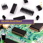 85Pcs Integrated Circuit Assortment Kit LM324 LM358 LM386 NE555 UA741 PC817 ULN2003 with Anti-Static Box for PCB Electronics Projects