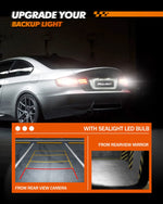 LinkMejor J1 7440 12V 8.5W 1000LM 3030SMD 6500K White LED License Plate Car Reverse Light Plug And Play
