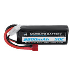 LinkMejor 7.4V 2800mAh 50C 2S Lipo Battery T Plug for RC Car