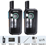 LinkMejor AI-T3 Thin Walkie Talkie 1.7cm Easy Carry Pocket Radio Accept UHF400-470MHz USB Charging Long Range Ham Radio