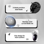 LinkMejor Mini Shaver Men's Electric Shaver Travel Portable Smart Type C Rechargeable Beard Shaver 5200 RPM High-speed Motor